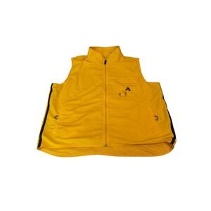 Starter Vintage Mens Large Sunbeam Yellow Full Zip Mesh Windbreaker‎ Vest 90s